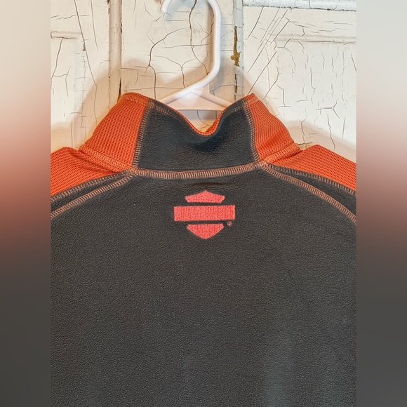 Harley Davidson Zip Up Orange Jacket - Small - Picture 6 of 8